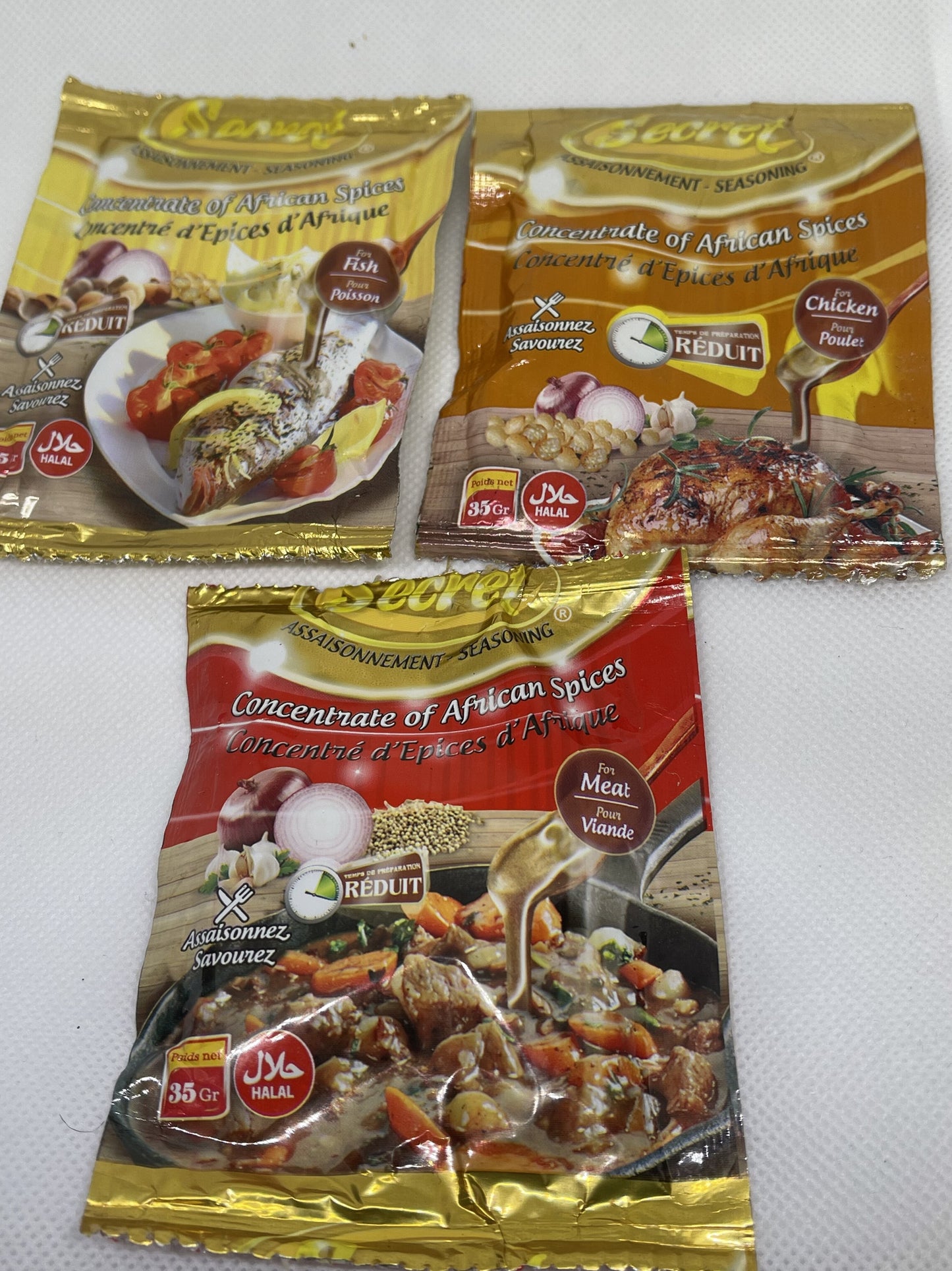 Lot de 3 Sachets – Secret Poulet, Secret Viande & Secret Poisson